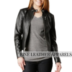 Black Slim Fit Jacket for Women