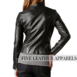 Slim Fit Leather Jacket Women