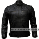 Black Lambskin Men Biker Jacket